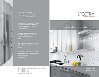 Booklet for Spectra Design Build, Kitchens
