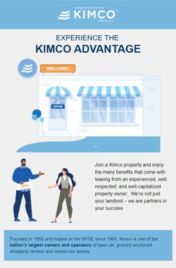 Kimco Advantage. E-blast (Sales Force Marketing Cloud)
