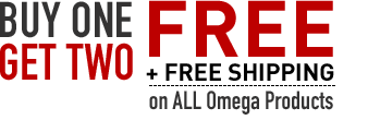 Buy One Get Two FREE on ALL Omega Products!