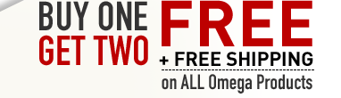 Buy One Get Two FREE + FREE Shipping on ALL Omega Products