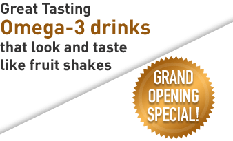 Great Tasting Omega-3 drinks that look and taste like a fruit shake*