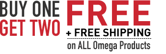 Buy One... GET TWO FREE + Free Shipping on ALL Omega Products